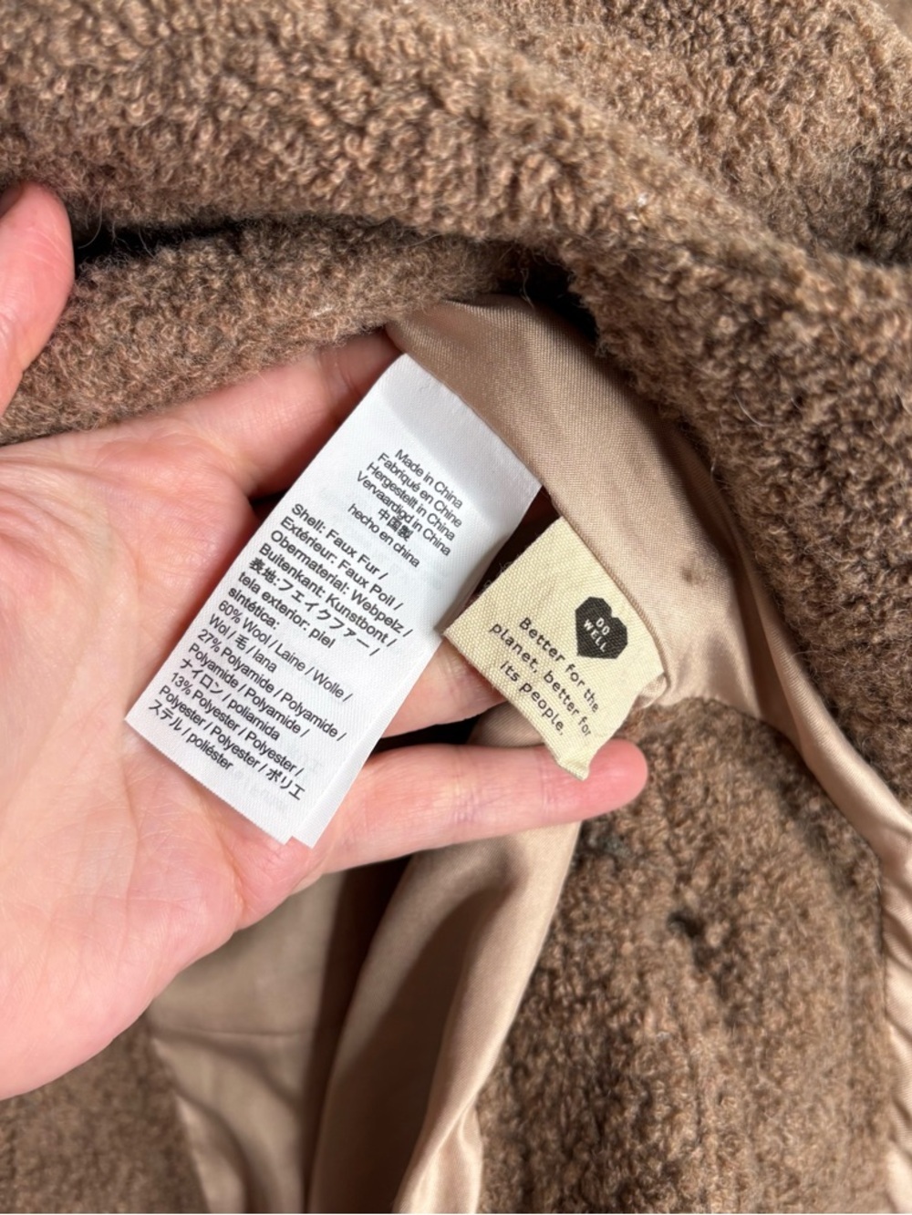 Madewell Teddy Belrose Shirt-Jacket Heather Oatmeal Sherpa XS - Picture 7 of 14